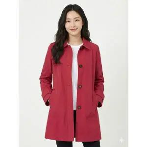 [하프클럽/크로커다일레이디]캐쥬얼한 트렌치코트 레드 CLCSCT103