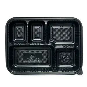 국내생산 5칸 일회용도시락 50개세트(용기+뚜껑)