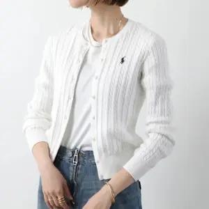 폴로 랄프로렌 케이블 니트 걸즈 가디건 옵틱화이트
