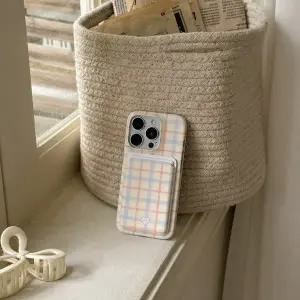 메이드모먼 crayon check 디자인 맥세이프 카드슬롯