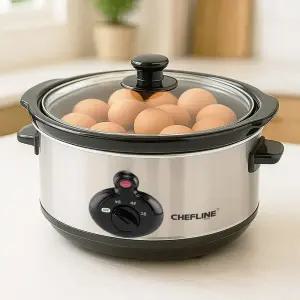 셰프라인 슬로우쿠커 3.5리터 맥반석 계란 한방탕 삼계탕 저온 가열 요리 KASC-350