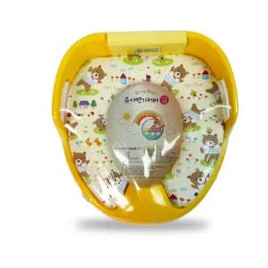 알록달록 곰돌이패턴 사이드손잡이 유아변기커버 남아 어린이화장실 아동 아이용 여아