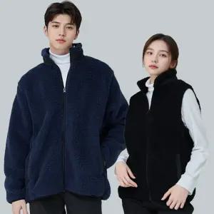양털 후리스 자켓/조끼 플리스 아우터 남녀공용 S~3XL 뽀글이 점퍼 커플 바람막이
