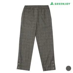 [아웃도어스/그린조이]여성 체크 세미배기핏 밴딩 팬츠_GF23WT83W