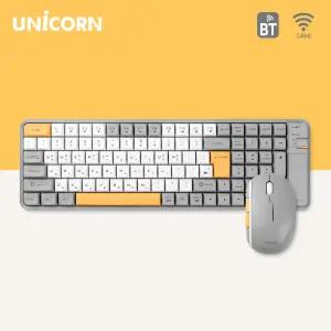 듀얼 무선 블루투스 키보드 마우스세트 충전식 2.4G+BT겸용 BK-1000SB