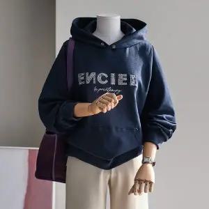 (안나앤플러스) 엔시엘 레터링 버튼 후드티[티셔츠EC498] 빅사이즈