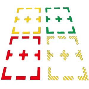 바닥표시스티커 위치 자리 100개 물류 공장 포지션 낙하물 위험 테이프 안내