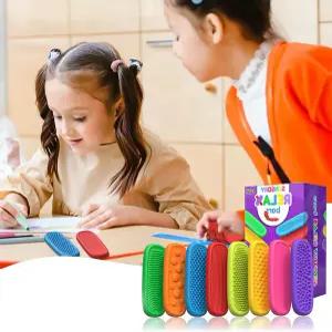 감각 실리콘 릴렉스바 8색 흡착판 피젯토이 아동 성인 감각통합 놀이 교구 ADHD 정서안정