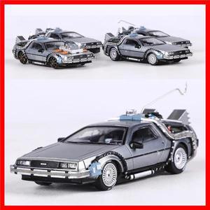 MJ 1:64 DMC 디로리안 백 투 더 퓨처 타임 머신 미스터 퓨전 합금 다이캐스트 자동차 모델 컬렉션 선물