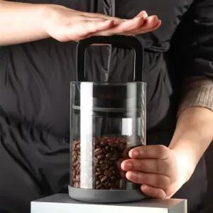 커피보관 쌀 잡곡보관용기 밀폐용기 커피 원두통 잡곡 유리 진공 커피밀폐용기 원두밀폐용기
