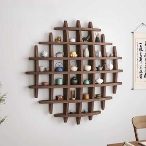 벽걸이 컵장 우드 진열대 벽장 인테리어 진열장 컵 커피 다용도 선반 찻장 격자