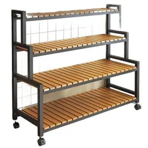 베란다정리대 철제화분선반 이동식식물받침대 화분진열대 다용도야외장식