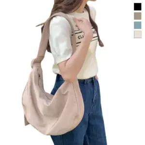 편하고 가벼운 반달현 크로스백 베이직 무지 여행가방 여성 숄더백 여성가방 숄더백