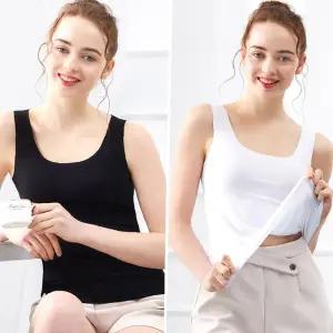 모달 베이직이너 민소매 심리스 여성 자켓이너웨어 나시 여자 무봉제