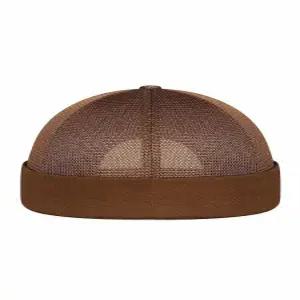 남성용 브림리스 도커 여름 비니 모자 그물 통기성 메쉬