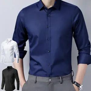 슬림핏 셔츠 데일리 드레스 와이셔츠 남성 긴 팔 셔츠 정장 봄가을 티셔츠