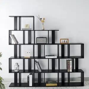 4단 책장 조립식 모듈형 오픈형 퍼즐 책장 다단 다용도 수납장 보관함 진열 서적 선반 틈새 수납 벽면 침실