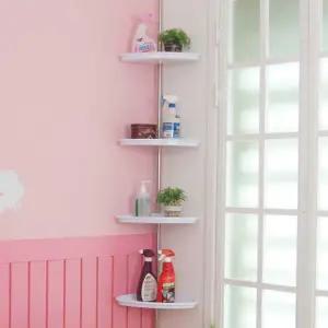 코너 정리 선반 다용도 삼각 4단 욕실 코너 선반 가정용 욕실수납선반 스테인리스 공간활용 플라스틱