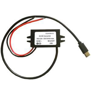 12V/24V ~ 5V USB C 5A 25W DC 컨버터 스텝다운 모듈 전원 어댑터 유형 와이어 커넥터
