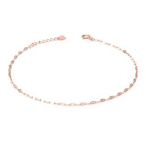 14K GOLD 로즈골드 여리여리 싱글 체인 팔찌