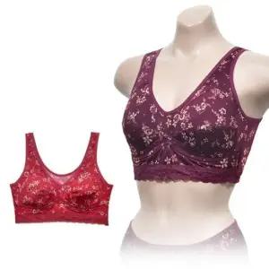 노와이어 브라 착용감 노몰드 ZF 런닝형 나염 꽃무늬 한 보엠 편안한 착용감 꽃무늬 나염