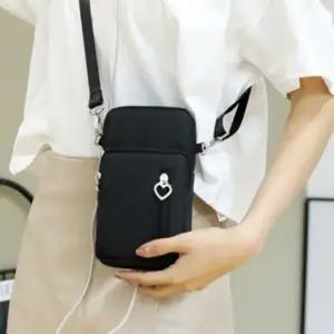 ( )폰 핸드 가방 휴대 백 3단 크로스 가벼운 여성 퍼플