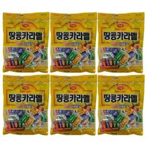 크라운 땅콩카라멜 324g 6개
