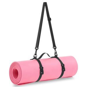 요가 매트 운반 스트랩, 조절 가능한 어깨 스트랩과 손잡이가 있는 휴대용 캐리어 피크닉 담요 홀더, 축제 캠핑 오토바이 베드롤 필라테스, 여성 남성용(블랙)