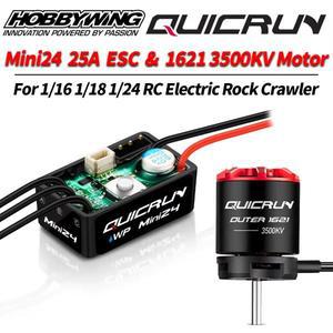 HOBBYWING QuicRun WP Mini24 25A ESC 외부 1621 3500KV 모터 브러시리스 센서리스 콤보 1/18 1/24 RC 모델