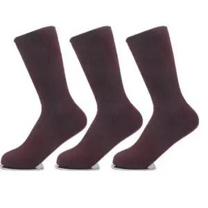 [패션] 남성 빅사이즈 가는골지 장목양말 버건디 3켤레