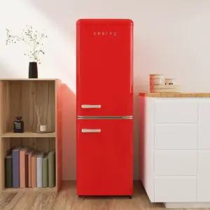 [하이마트] 쿠잉 레트로 소형냉장고 REF-C153 레드 미니 원룸 사무실 신혼 슬림