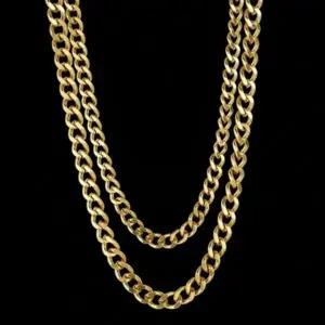 써지컬스틸 목걸이 쿠바 체인 목걸이 스테인리스 힙합 패션 도금 데일리 두꺼운 5mm 얇은 남성