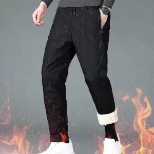 (다올)양털 기모팬츠 남녀공용 허리밴딩 겨울 외출바지