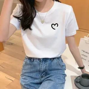 면티셔츠 여자반팔티 하트 체리 티셔츠 빅사이즈반팔티 여름반팔티