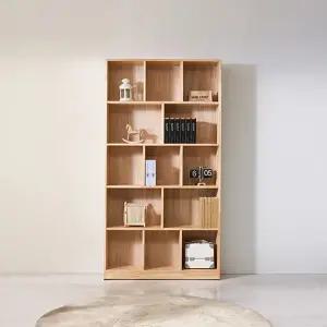 캠퍼스 원목 5단책장 1000 서재 거실 진열장 장식장 선반장 맞춤책장 원목책