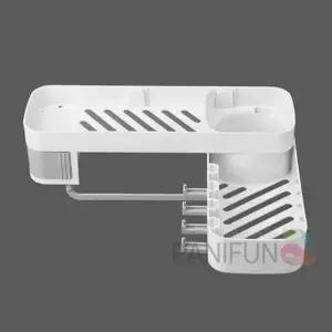 180도 회전 욕실선반 그레이 욕실용품정리 욕실미니선반 화장실코너선반 화장실거치대 화장실선반