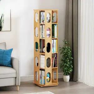 원목 회전 책꽂이 오픈형 사각 책장 서재 북타워 인테리어