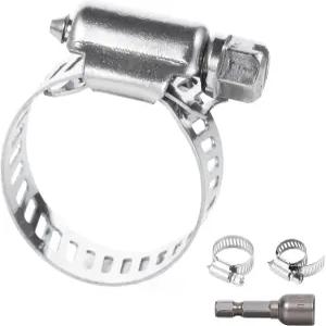 1인치 호스 클램프 304개의 스테인리스 스틸 웜 기어 10개의 연료 라인 파이프