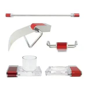 ( )욕실 5품 악세사리 0 레드 수건걸이 휴지걸이 옷걸이 수건길이 컵대 휴지걸이 비누대