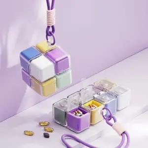 ( )리빙코어 큐브 알약케이스 요일별 여행용 휴대용케이스