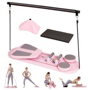 아웃도어마스터 필라테스 보드, 6 in 1 리포머 세트, 저항 밴드와 Ab 트레인이 있는 접이식 머신, 전신 운동을 위한 휴대용 보드