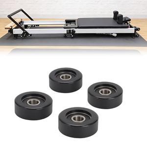 에어로 필라테스 리포머를 위한 최적화된 교체 롤러 휠, 4종 세트, 고성능 원통형 디자인, 초매끄럽고 조용한 글라이드, 간편한 설치, 블랙