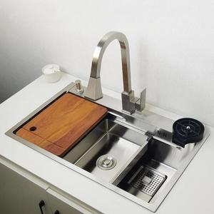 닦았 싱크 304 스테인레스 03 마운트 대형 수전 조식 세면대 뜨겁고 믹서