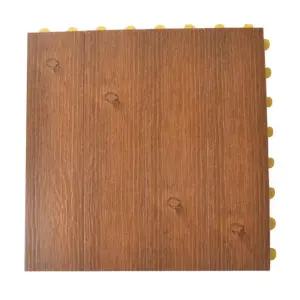 셀프시공 틈없는 조립매트 향나무색 18P 사각타일 바닥재