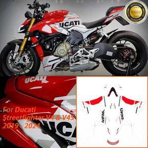 DUCATI Streetfighter V4 2019 - 2024 오토바이 풀 바디 데칼 장식 컬러 스티커 보호 필름에 적합