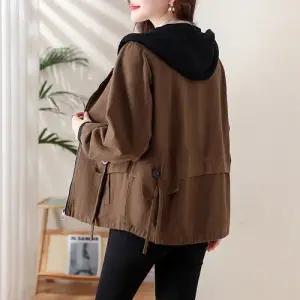 청 하프 자켓 봄가을 트렌치 후드 코트 여성점퍼 상의 MF3