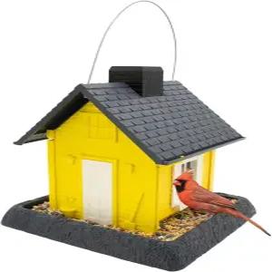 노스 스테이트 빌리지 컬렉션 - 피에스타 옐로우 코티지 새 모이통 야외용 매달린 5파운드의 씨앗 보유