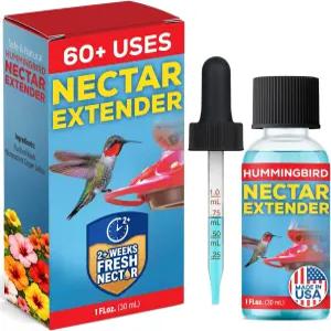 에센셜 벌새 꿀 익스텐더 - 2주 이상 60회 사용 미국산 안전 및 천연 방어 조류 포뮬러 모든 피더를 위한