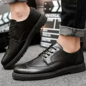 남성 클래식 윙팁 브로그 대형 사이즈 일상용 로퍼