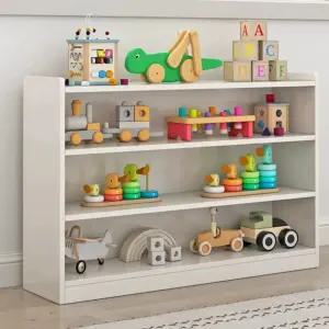 2단교구장 원목 화이트 이동식 단교구장 책장 정리 교구장 단책장